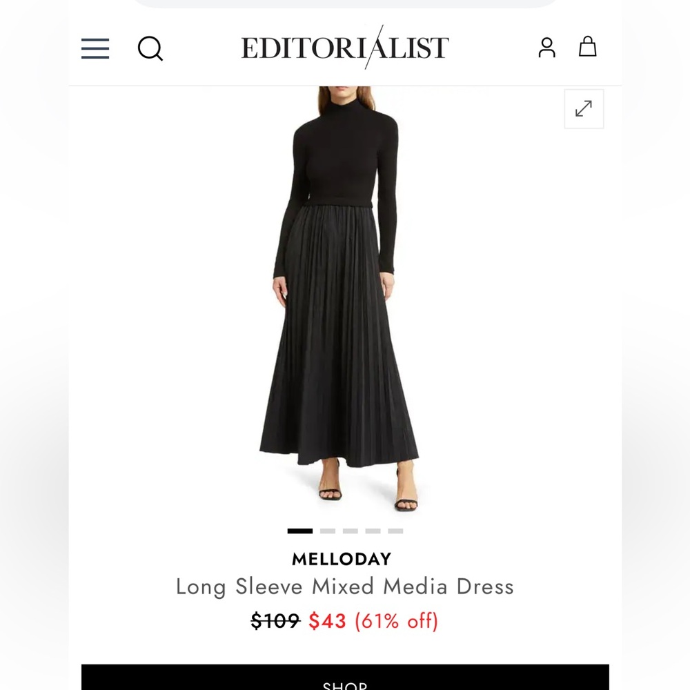 MELLODAY Black Maxi Skirt